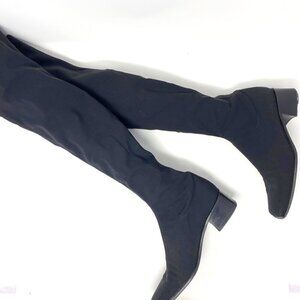 Vintage Stuart Weitzman Microstretch Fabric  Over The Knee Pull On Boots Size 7
